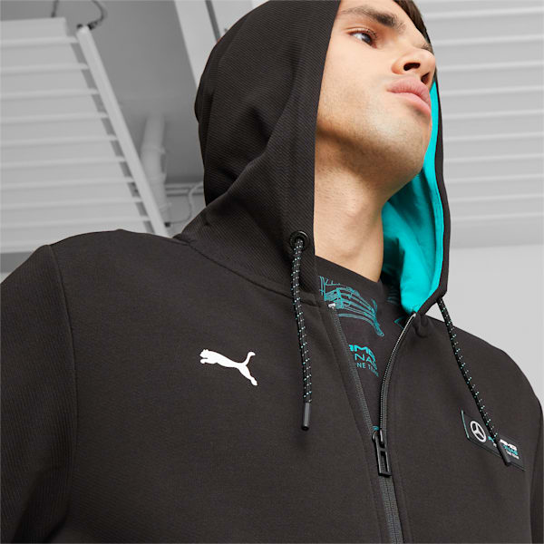 Mercedes-AMG PETRONAS Men's Motorsport Hooded Sweatshirt, PUMA Black, extralarge-IND