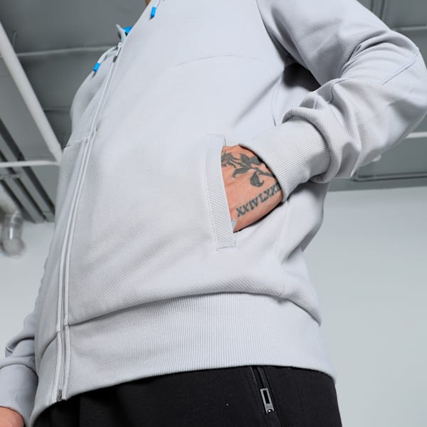 Mercedes-AMG PETRONAS Men's Motorsport Hooded Sweatshirt, Mercedes Team Silver, extralarge-IND