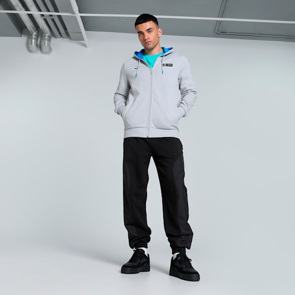 Mercedes-AMG PETRONAS Men's Motorsport Hooded Sweatshirt, Mercedes Team Silver, extralarge-IND