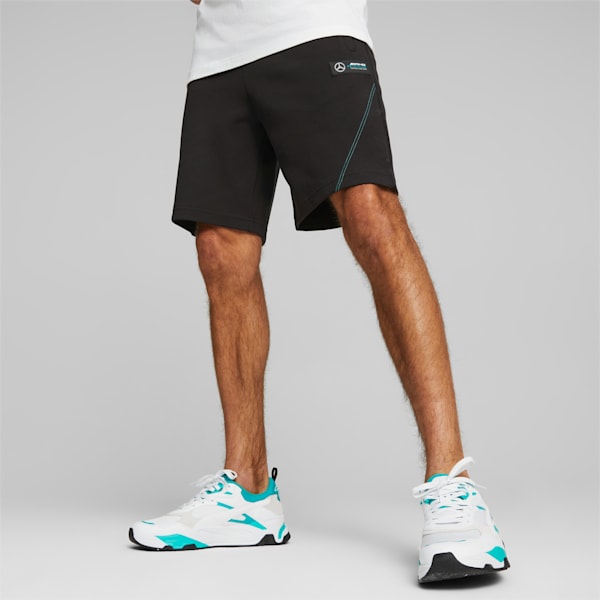 Mercedes-AMG PETRONAS Men's Motorsport Sweat Shorts, PUMA Black, extralarge-AUS