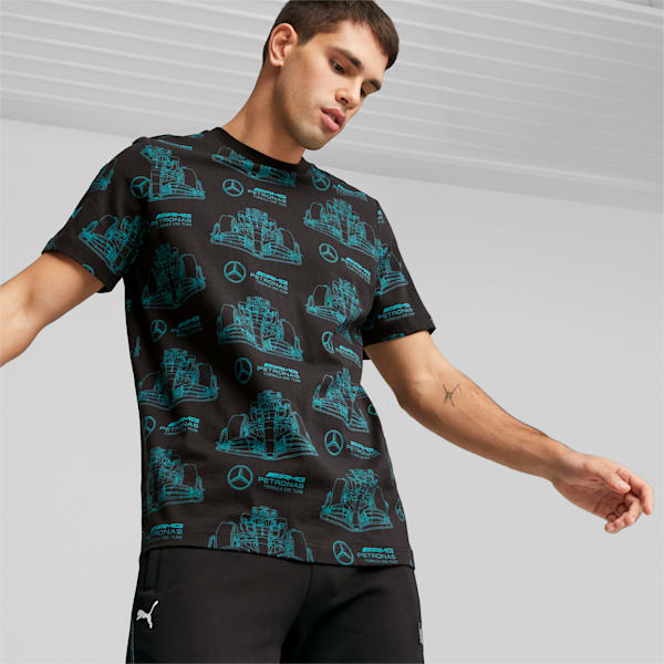 Mercedes-AMG PETRONAS Men's Motorsport T-shirt, PUMA Black, extralarge-IND