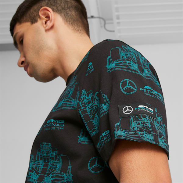 Mercedes-AMG PETRONAS Men's Motorsport T-shirt, PUMA Black, extralarge-IND