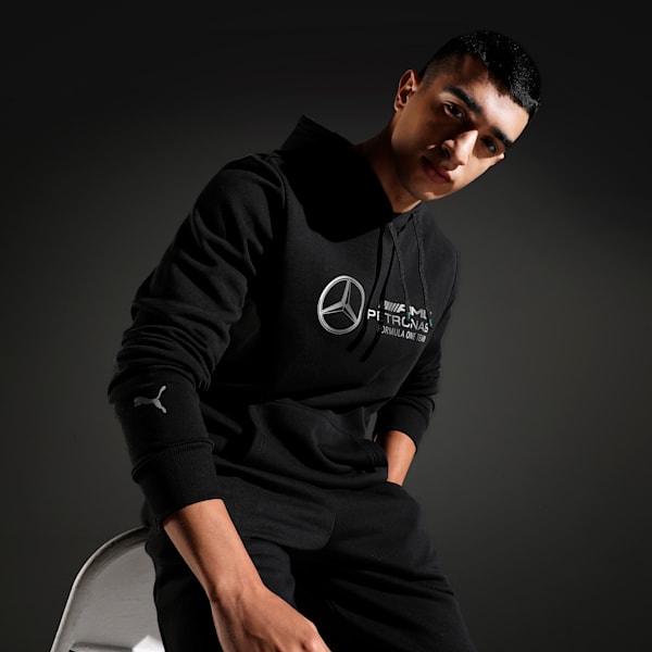 Mercedes-AMG PETRONAS Men's Motorsport Hoodie, PUMA Black, extralarge-IND