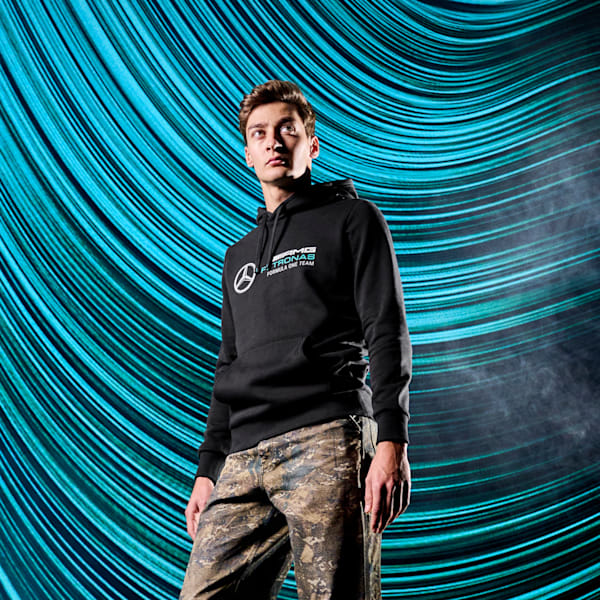 Sudadera con capucha de automovilismo Mercedes-AMG PETRONAS para hombre, PUMA Black, extralarge