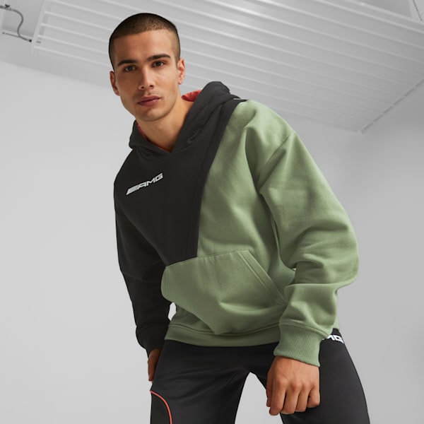 Sudadera con capucha Mercedes-AMG Statement para hombre, Dusty Green, extralarge