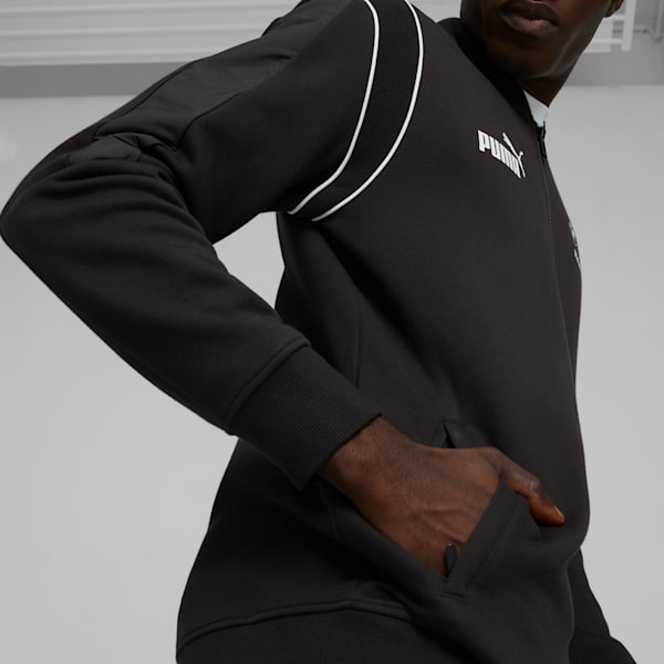 BMW M Motorsport Men's MT7 Sweat Jacket, PUMA Black, extralarge-IND