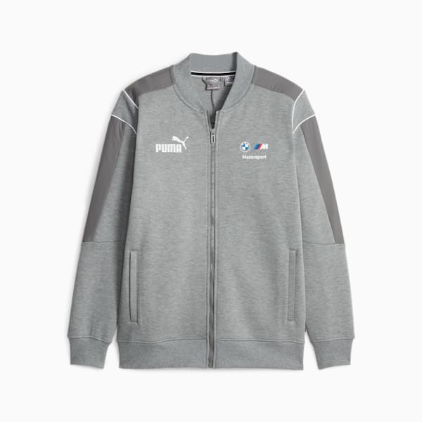 BMW M Motorsport Men's MT7 Sweat Jacket, Medium Gray Heather, extralarge