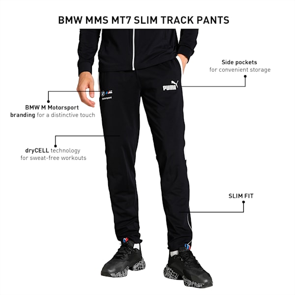 BMW M Motorsport Men's MT7 Slim Track Pants, PUMA Black, extralarge-IND