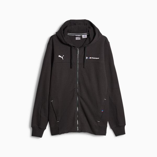 BMW M Motorsport Men's Hooded Sweat Jacket, PUMA Black, extralarge-IND