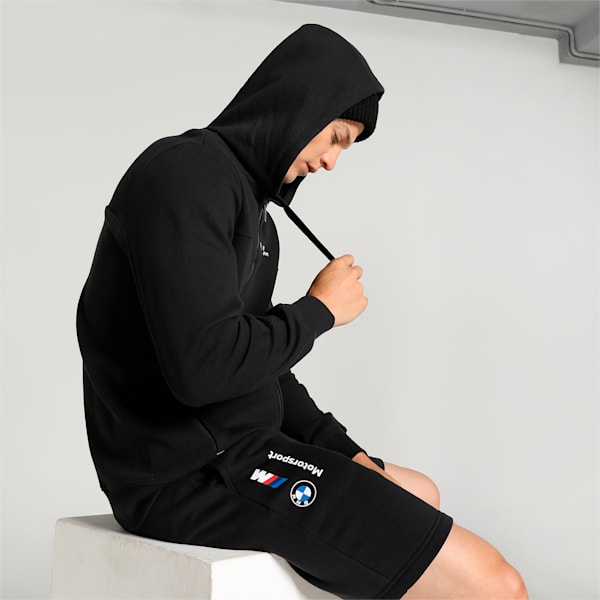 BMW M Motorsport Men's Hooded Sweat Jacket, PUMA Black, extralarge-IND