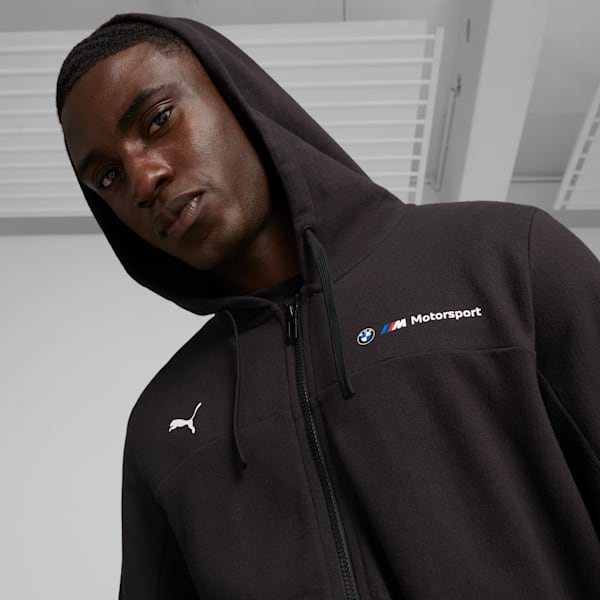 BMW M Motorsport Men's Hooded Sweat Jacket, PUMA Black, extralarge-IND