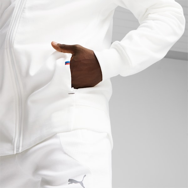 BMW M Motorsport Men's Hooded Sweat Jacket, PUMA White, extralarge