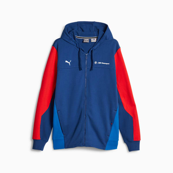 Veste BMW M Motorsport Puma Softshell Sweatshirt Hoodie Noir / Bleu / Rouge  - homme