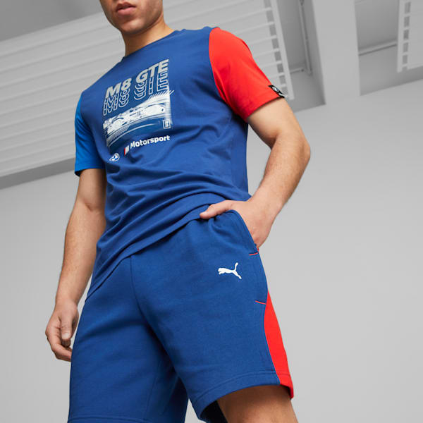 BMW M Motorsport Men's Sweat Shorts, Pro Blue-M Color, extralarge-IND