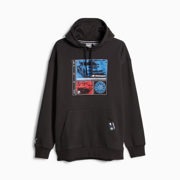 BMW M Motorsport Men's Graphic Hoodie, PUMA Black, extralarge