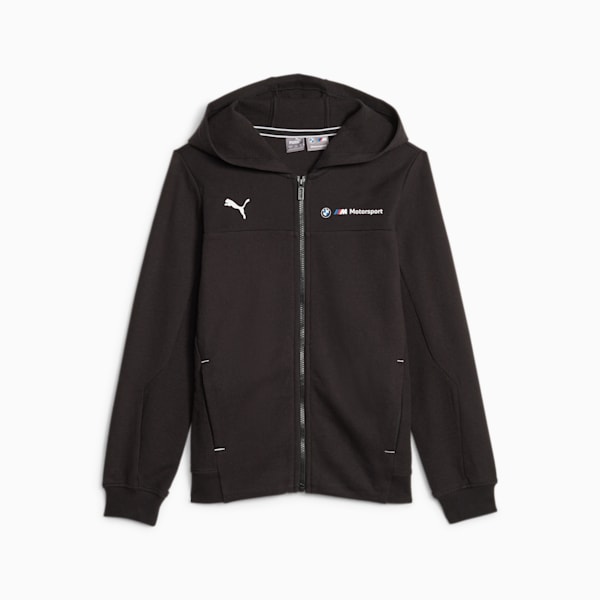BMW M Motorsport Youth Sweat Jacket, PUMA Black, extralarge-IND
