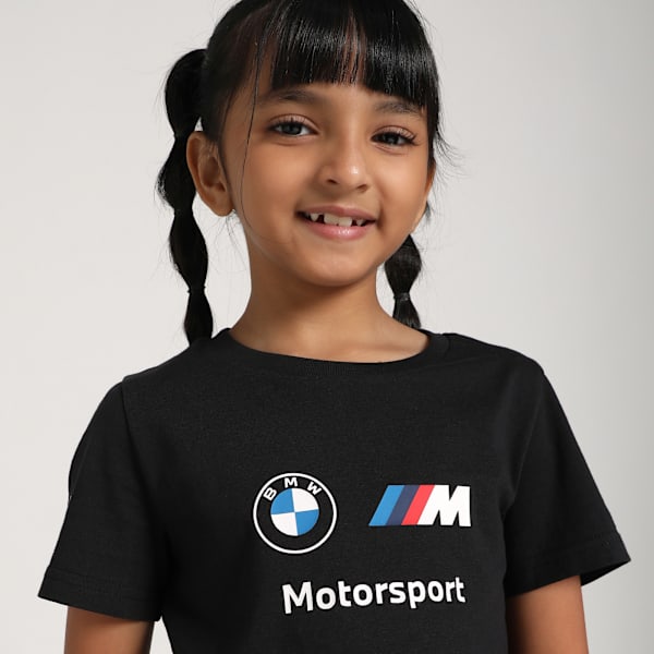 BMW M Motorsport Youth Logo Tee, PUMA Black, extralarge-IND