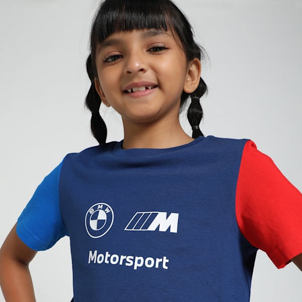 BMW M Motorsport Youth Logo Tee, Pro Blue-M Color, extralarge-IND