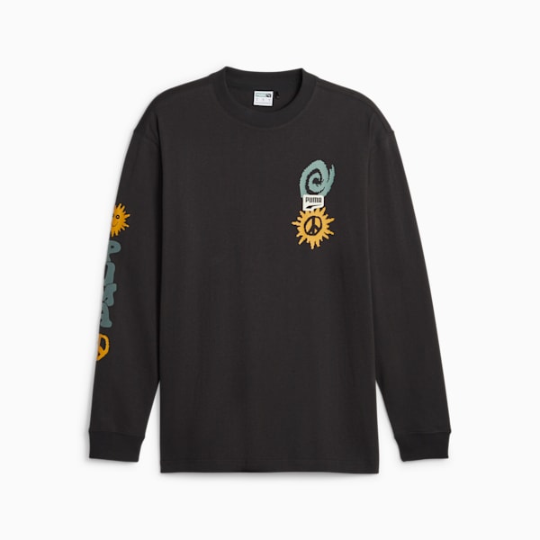 メンズ DOWNTOWN Tシャツ 長袖, PUMA Black, extralarge-JPN