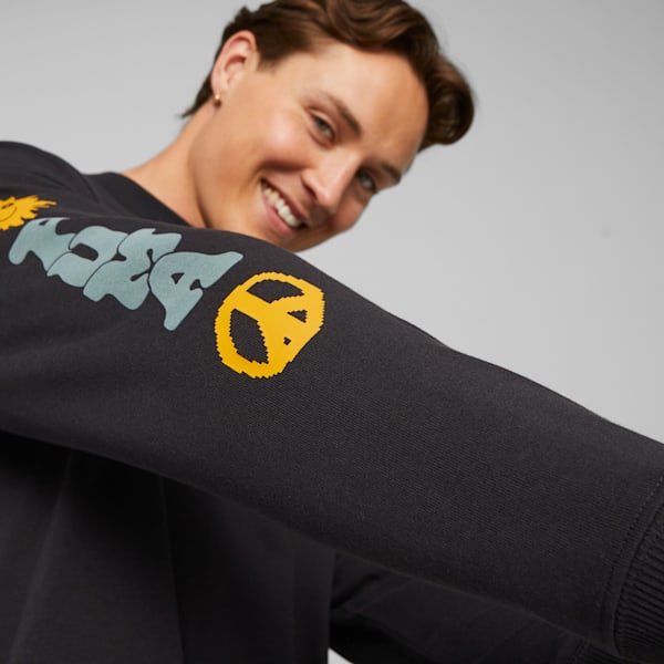Camiseta con manga larga DOWNTOWN para hombre, PUMA Black, extralarge