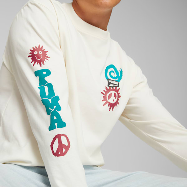 DOWNTOWN Men's Long Sleeve Tee, Warm White, extralarge