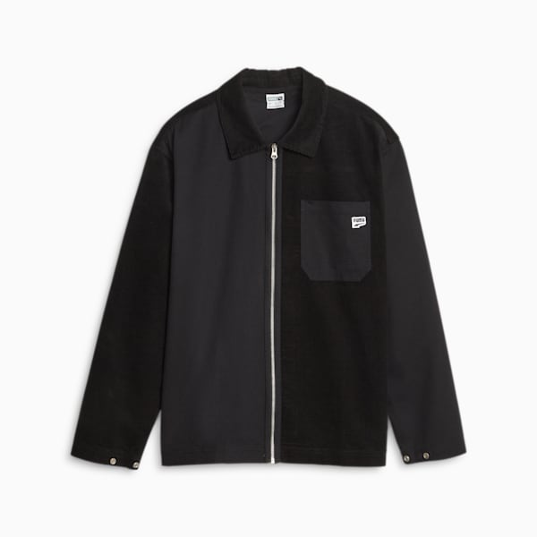 DOWNTOWN Men's Corduroy Shirt, PUMA Black, extralarge-AUS