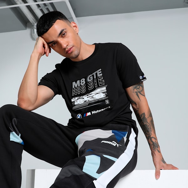 BMW M Motorsport Men's Car Graphic T-shirt, PUMA Black, extralarge-IND