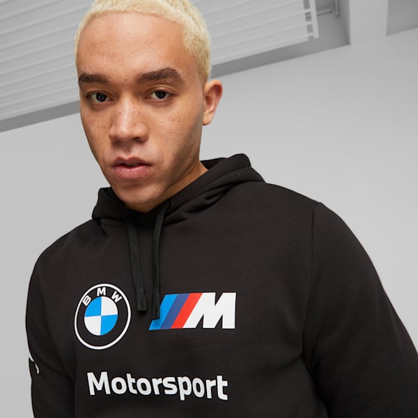 Sudadera con capucha polar BMW M Motorsport para hombre, PUMA Black, extralarge