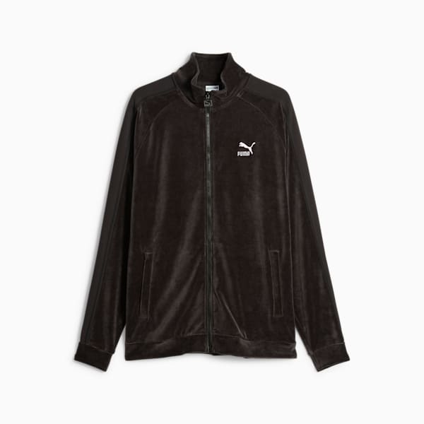 Chaqueta deportiva de terciopelo T7 para hombre, PUMA Black, extralarge