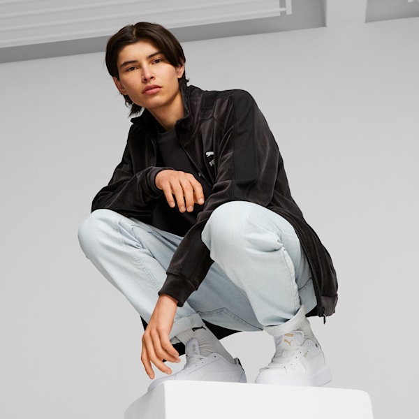 T7 Men's Velour Track Jacket, PUMA Black, extralarge