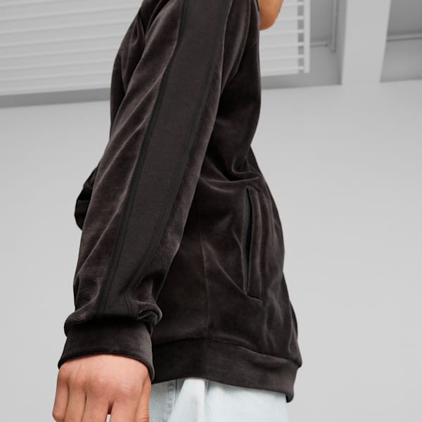 Chaqueta deportiva de terciopelo T7 para hombre, PUMA Black, extralarge