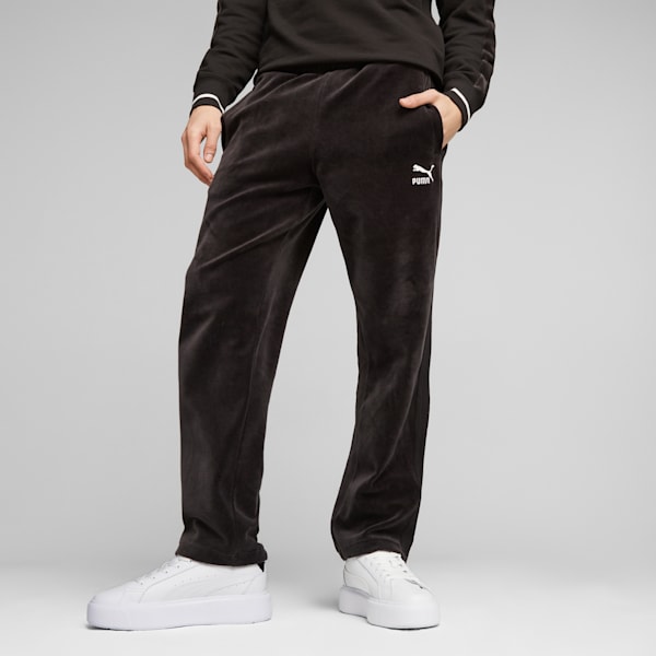 T7 Men's Velour Track Pants, PUMA Black, extralarge-GBR