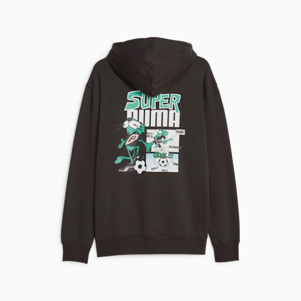 メンズ CLASSICS SUPER PUMA グラフィック フーディー, PUMA Black, extralarge-JPN