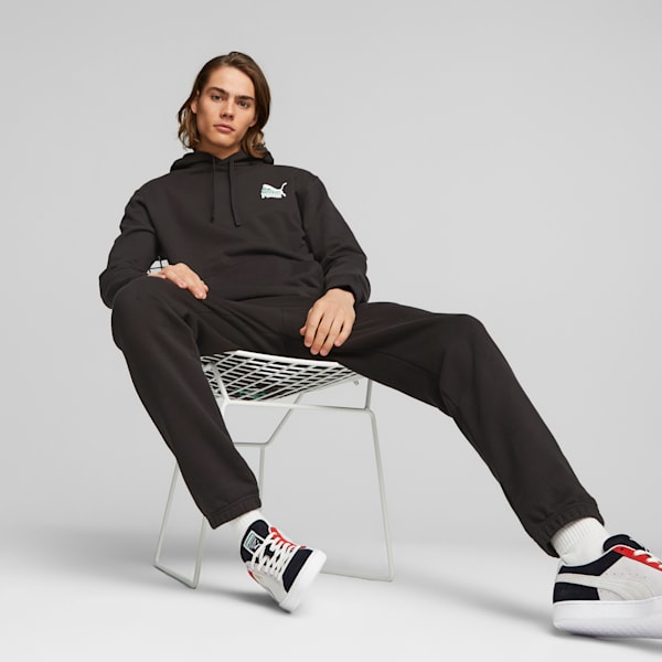 メンズ CLASSICS SUPER PUMA グラフィック フーディー, PUMA Black, extralarge-JPN
