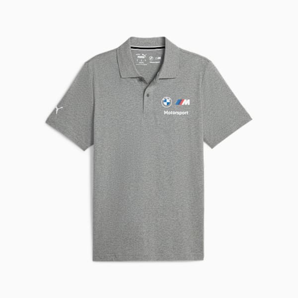 BMW M Motorsport Men's Polo, Medium Gray Heather, extralarge