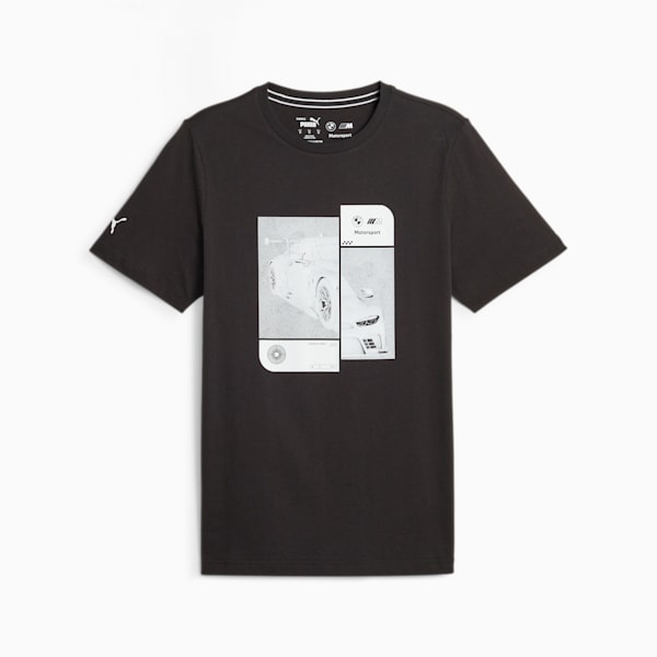 BMW M Motorsport Men's Graphic Tee, PUMA Black, extralarge