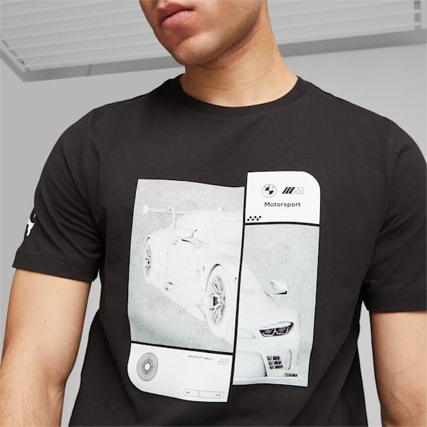 BMW M Motorsport Men's Graphic Tee, PUMA Black, extralarge