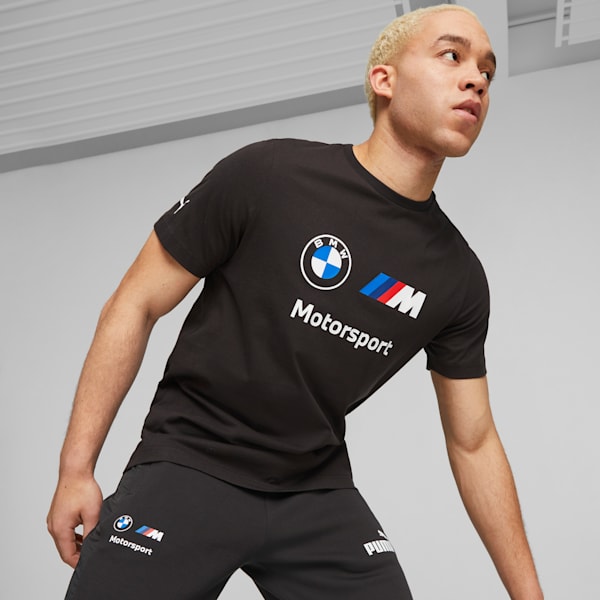 BMW M Motorsport Men's Logo Tee, PUMA Black, extralarge-IND