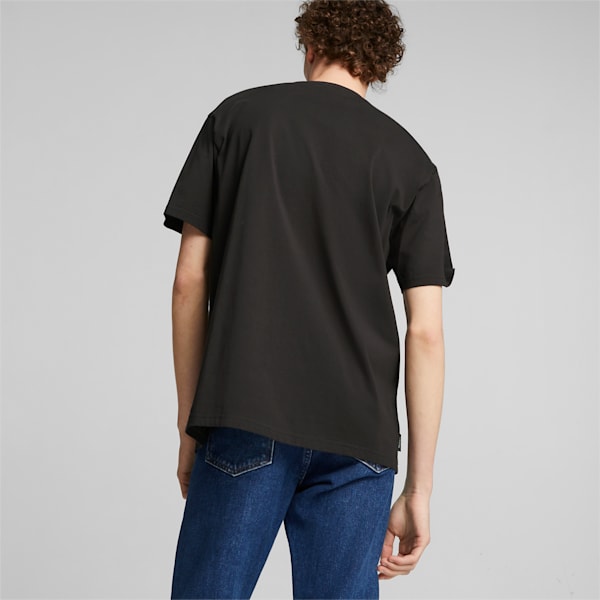 メンズ PUMA TEAM グラフィック Tシャツ, PUMA Black, extralarge-JPN