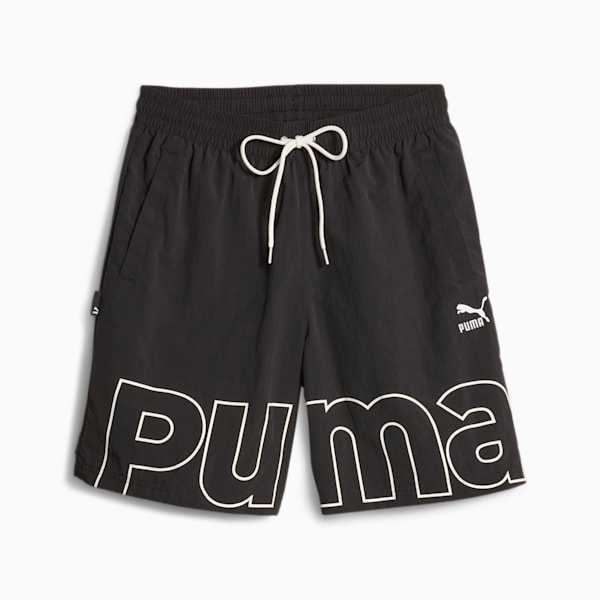 PUMA TEAM Men's Relaxed Fit Shorts, PUMA Black, extralarge-IND