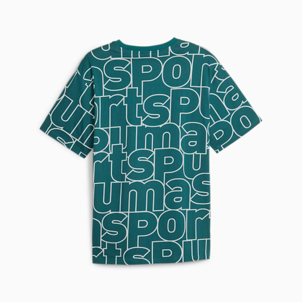 PUMA TEAM Men's Relaxed All-Over-Print T-shirt, Malachite-AOP, extralarge-IND