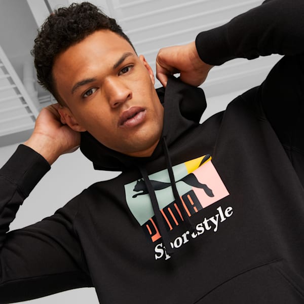 Sudadera con capucha Classics Brand Love para hombre, PUMA Black, extralarge
