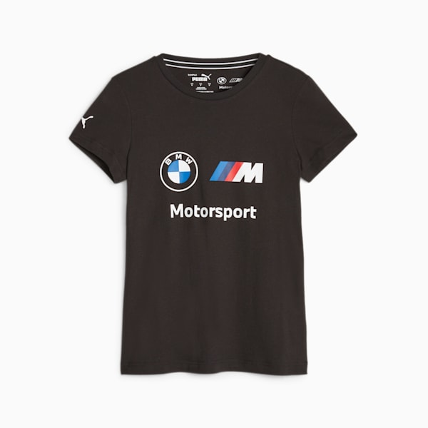 BMW M Motorsport Essentials Women's Logo Tee, PUMA Black, extralarge