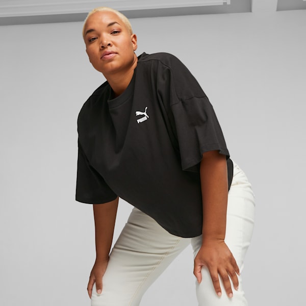 CLASSICS Women's Oversized Tee, PUMA Black, extralarge-IND