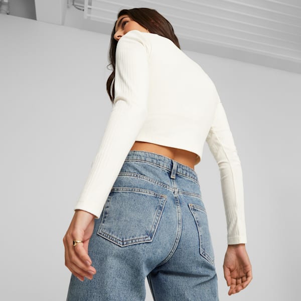 Classics Women's Ribbed Long Sleeve Shirt, no color, extralarge