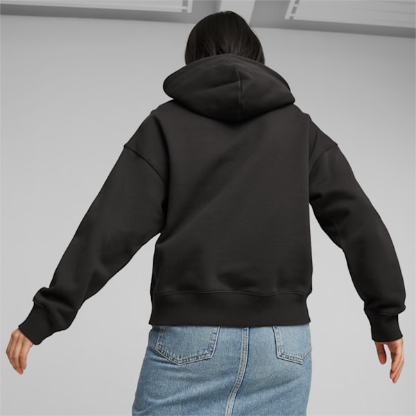 CLASSICS Women's Oversized Hoodie, PUMA Black, extralarge-IND