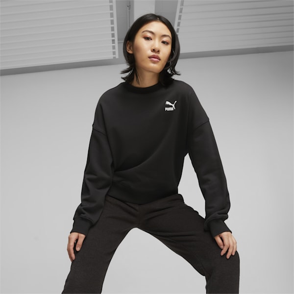 CLASSICS Women's Oversized Sweatshirt, PUMA Black, extralarge-IDN