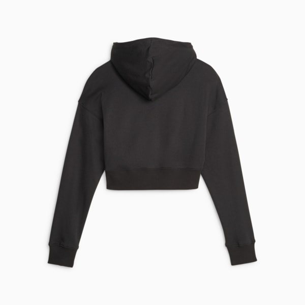 Sudadera con gorra corta Classics de mujer, PUMA Black, extralarge