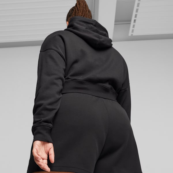 Sudadera con gorra corta Classics de mujer, PUMA Black, extralarge