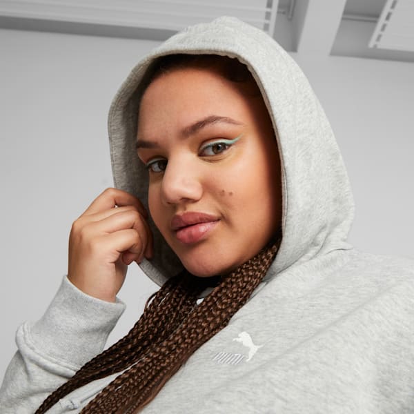 Chaqueta corta con capucha Classics de mujer, Light Gray Heather, extragrande